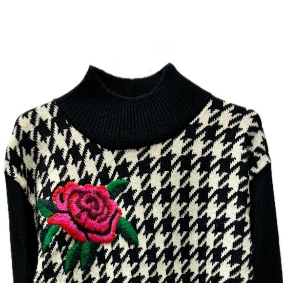 Vintage Knit Houndstooth Dress - Picture 1 of 7
